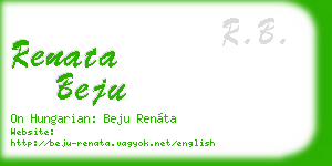 renata beju business card